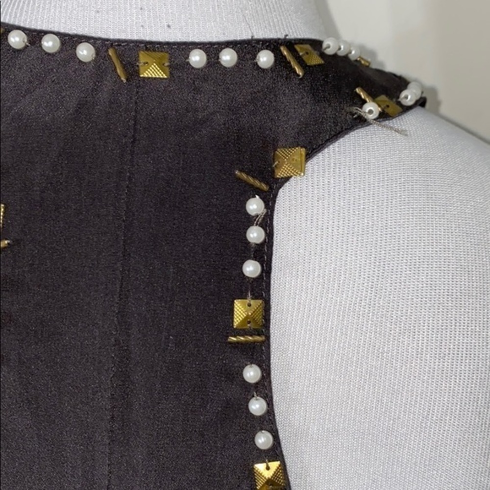Aryn k women’s XS Silk beaded dress - Picture 3 of 8